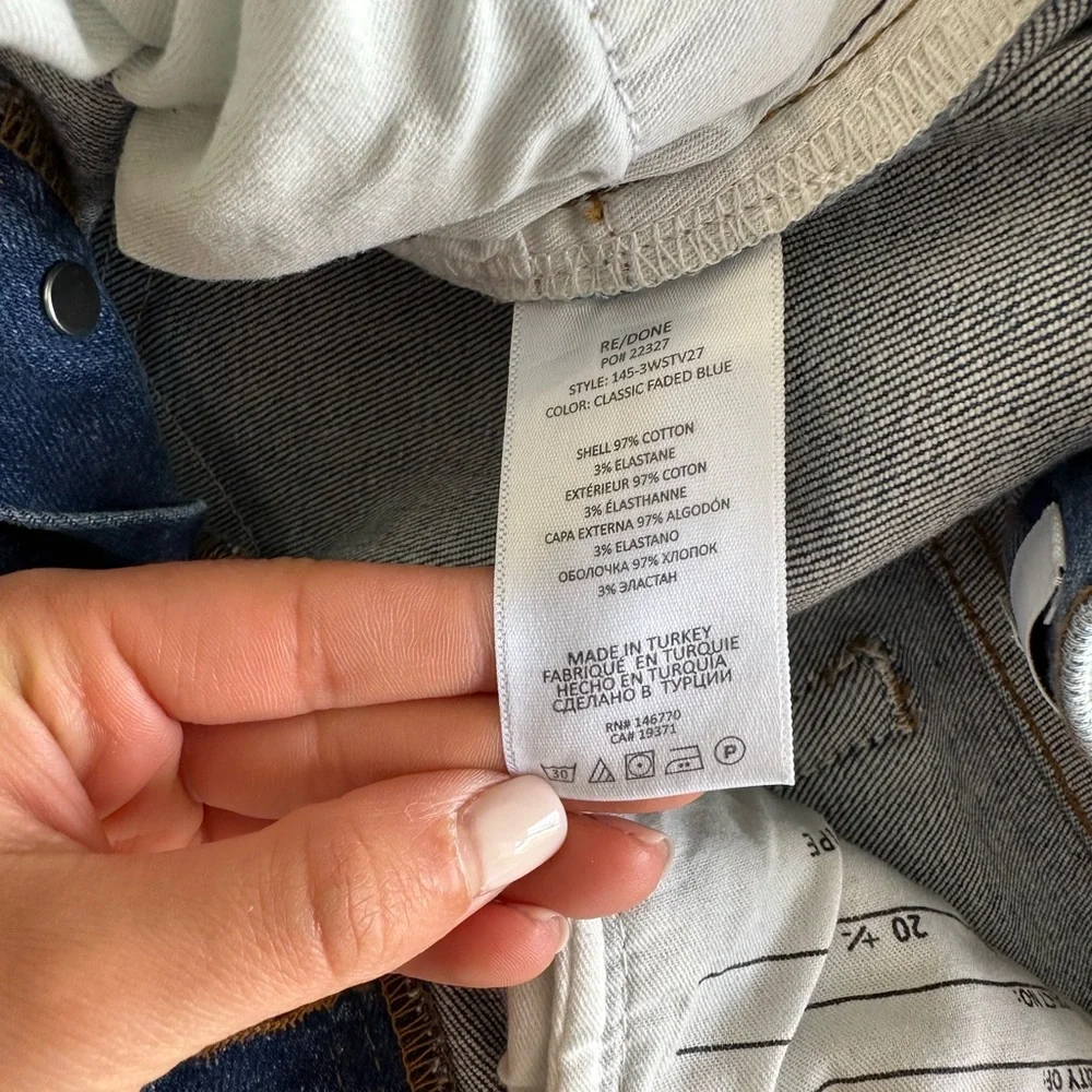 RE/DONE Comfort Stretch High Rise Stove Pipe Jeans - Picture 7 of 10